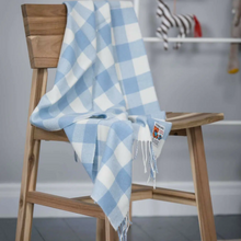 Load image into Gallery viewer, Foxford Blue Check Baby Blanket