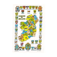 Load image into Gallery viewer, Counties of Ireland Cotton Tea Towel