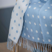 Load image into Gallery viewer, Foxford Blue Spot Baby Blanket
