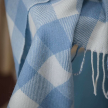 Load image into Gallery viewer, Foxford Blue Check Baby Blanket