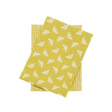 Load image into Gallery viewer, Bee Tea Towel | Ochre - Set of 2