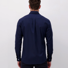 Load image into Gallery viewer, Fynch Hatton Oxford Long Sleeve Shirt | Navy / Blue Stripe / Pink