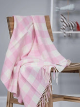 Load image into Gallery viewer, Focford Pink Check Baby Blanket