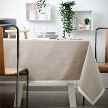 Load image into Gallery viewer, Duo Table Cloth | Petrol / Khaki / Linen