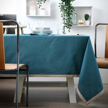 Load image into Gallery viewer, Duo Table Cloth | Petrol / Khaki / Linen