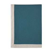 Load image into Gallery viewer, Duo Table Cloth | Petrol / Khaki / Linen