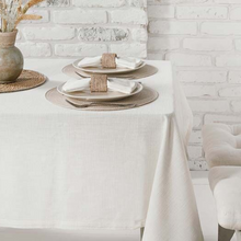 Load image into Gallery viewer, Waltons Primavera Tablecloth | Linen / White