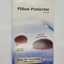 Load image into Gallery viewer, Pillow protector pair with zip