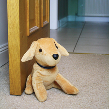 Load image into Gallery viewer, Samuel Lamont Gold Dog Door Stop
