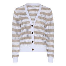 Load image into Gallery viewer, Micha Gap Knit Cardigan | White/Sand
