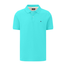 Load image into Gallery viewer, Front view of Fynch Hatton Polo Shirt in Aqua
