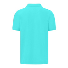 Load image into Gallery viewer, Back view of Fynch Hatton Polo Shirt Aqua
