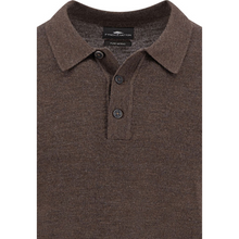 Load image into Gallery viewer, Brown polo shirt with a collar on a white background
