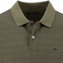 Load image into Gallery viewer, Close-up of a green polo shirt with a collar and buttons on a white background

