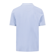 Load image into Gallery viewer, Light blue polo shirt on a white background
