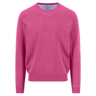 Front of Fynch Hatton Superfine Cotton Round Neck in Malaga