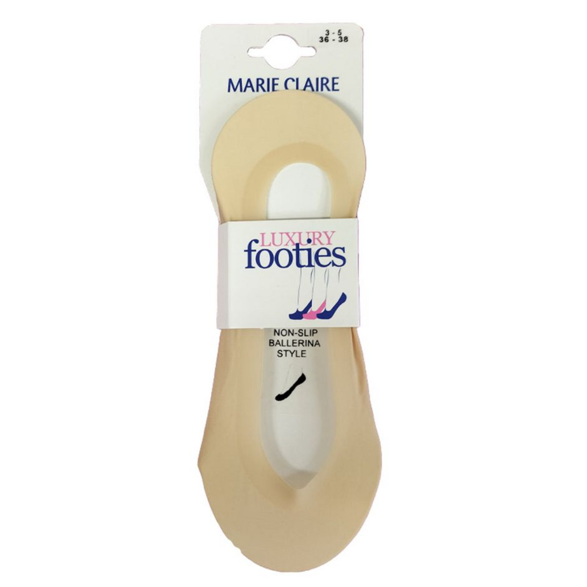 Marie Claire Laser Cut Bonded Footsie | Natural