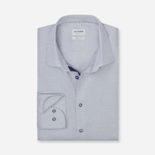 Load image into Gallery viewer, Gray dress shirt with collar and pocket on a white background
