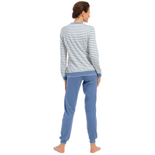 Load image into Gallery viewer, Pastunette Striped Cuff Leg Pyjama Set
