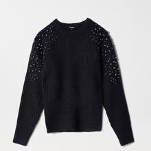 Load image into Gallery viewer, Salsa Knitted Wool Jumper with Pearls | Black
