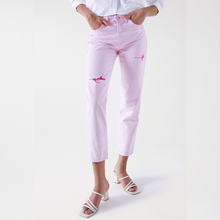 Load image into Gallery viewer, Salsa True Slim Jeans With Rips | Baby Pink
