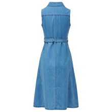 Load image into Gallery viewer, Blue denim dress on a white background
