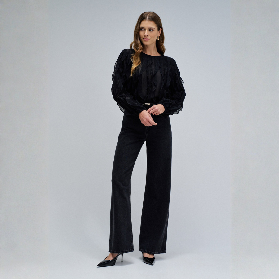 Salsa Wide Leg Black Jean