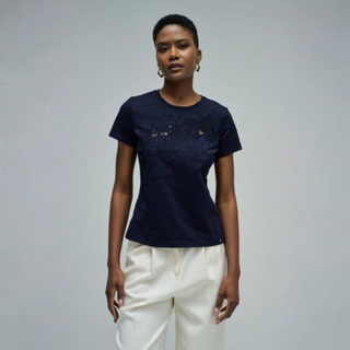 Salsa T-Shirt With Lace Embroidery Detail