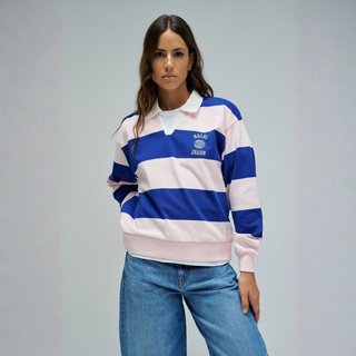 Salsa Pink & Cobalt Rugby Shirt