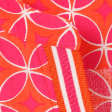 Load image into Gallery viewer, Via appia printed top in coralprint colour closeup
