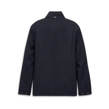 Load image into Gallery viewer, Navy quilted jacket on a hanger against a white background

