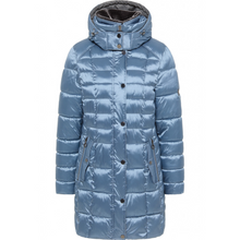 Load image into Gallery viewer, Barbara Lebek Padded Coat with Faux Fur | Champagne / Ice Blue
