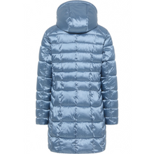 Load image into Gallery viewer, Barbara Lebek Padded Coat with Faux Fur | Champagne / Ice Blue
