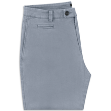 Load image into Gallery viewer, Close up shot of Front folded Bugatti Soft Stretch Textured Chinos, in Sky Blue, with a white background.
