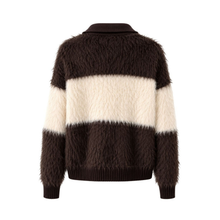 Load image into Gallery viewer, Tuzzi Cozy Brown/Cream Sweater
