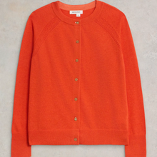 Load image into Gallery viewer, lulu cardi in red colour with buttons on the front
