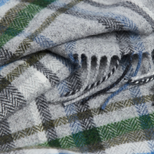 Load image into Gallery viewer, Foxford Blue and Grey Lambswool Scarf
