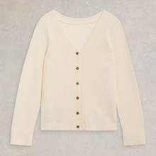 Load image into Gallery viewer, whitestuff jumper in white colour with buttons
