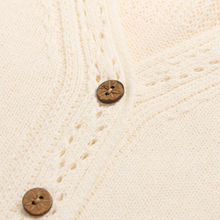 Load image into Gallery viewer, whitestuff jumper with buttons in white colour closeup
