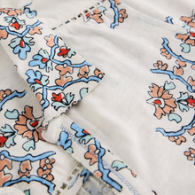 Load image into Gallery viewer, Close-up of fabric with floral pattern on a white background

