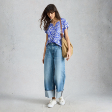 Load image into Gallery viewer, White Stuff Nelly Notch Bright Blue Top

