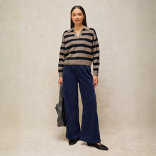 Load image into Gallery viewer, Izzy Striped Collar Jumper
