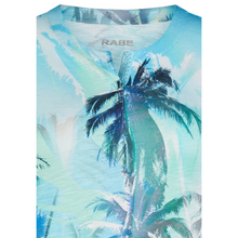 Load image into Gallery viewer, Zoomed in print on Rabe Palm tree Print T-Shirt with small split neckline

