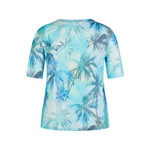 Load image into Gallery viewer, Rabe Palm tree Print T-Shir from the back.
