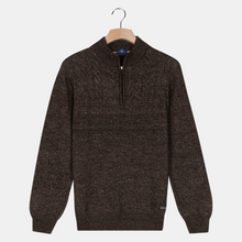 Load image into Gallery viewer, Brown sweater on a hanger against a light gray background
