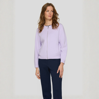 Rabe Soft Lilac Zip Up Cardigan