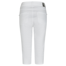 Load image into Gallery viewer, White capri pants on a white background
