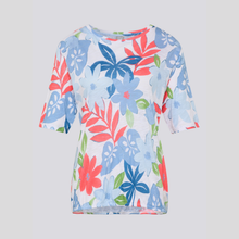 Load image into Gallery viewer, Colorful floral-patterned dress on a light gray background
