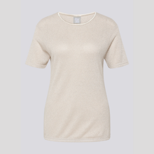 Load image into Gallery viewer, Beige t-shirt on a light gray background
