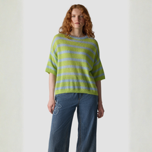 Load image into Gallery viewer, Soft Lime &amp; Baby Blue Knitted Jumper by LCMT
